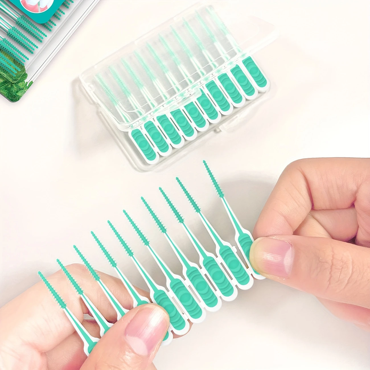 Brossettes interdentaires menthe - Lot de 100
