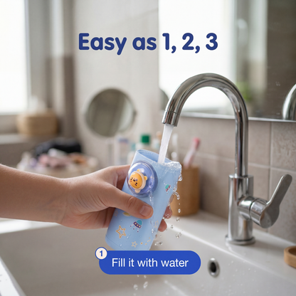 The “No Fight”™ Kids Water Flosser